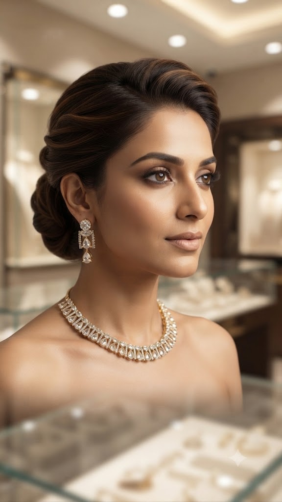 Crystal Elegance Statement Necklace Set