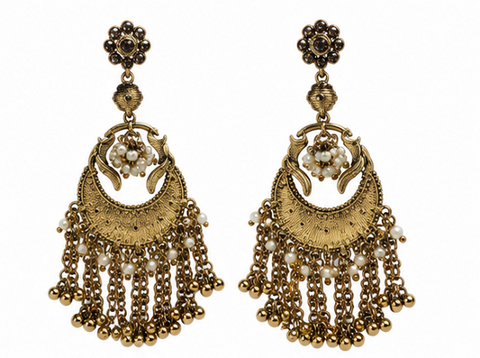 Noor Chand Tassel Statement Earrings