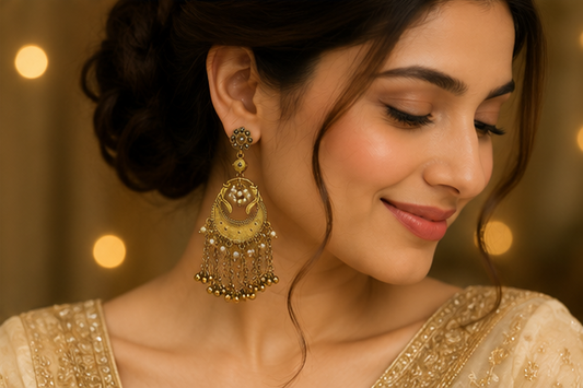 Noor Chand Tassel Statement Earrings