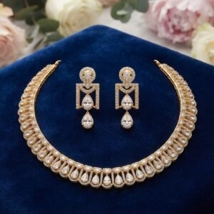 Crystal Elegance Statement Necklace Set