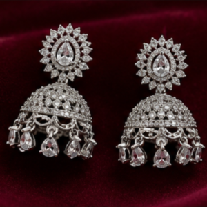 Silver Royal Radiance Jhumka