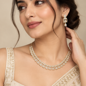 Crystal Elegance Statement Necklace Set