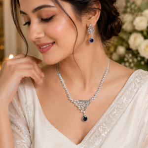 Royal Amethyst Crystal Necklace Set